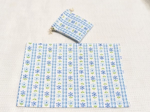 *1/4size*給食袋*ランチョンマット入*