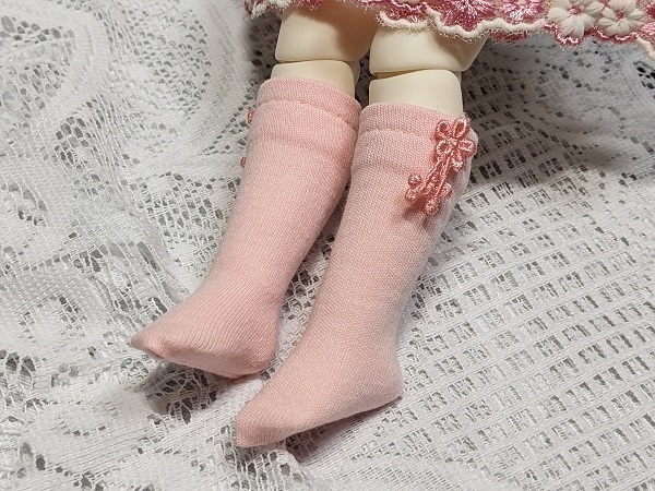 【2種】モチーフ付*ハイソックス*TinyFox*幼SD*