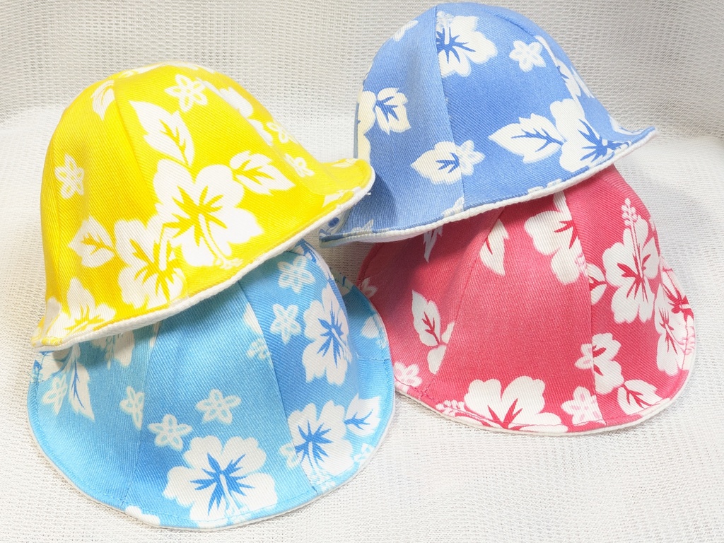 ハイビスカス＊バケチュハット【ぬい＆ドール共通】