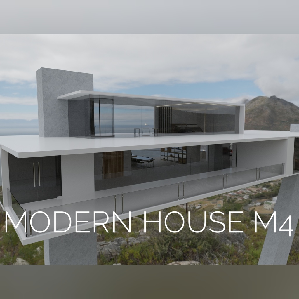 3Dモデル [Modern House M4]