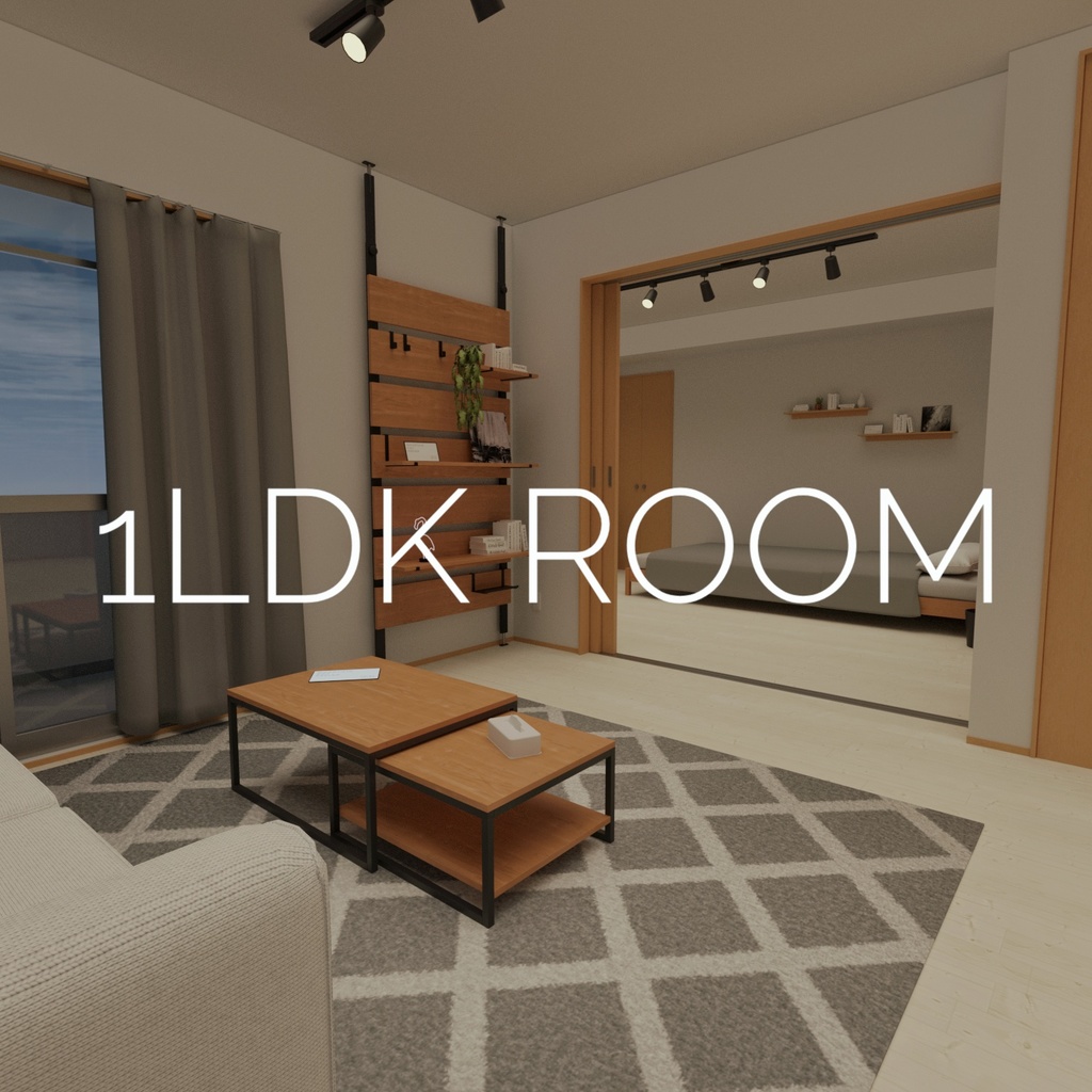 3Dモデル [1LDK Room]