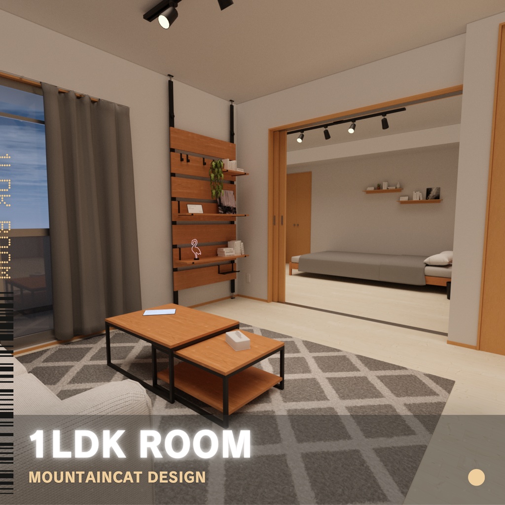 3Dモデル [1LDK Room]