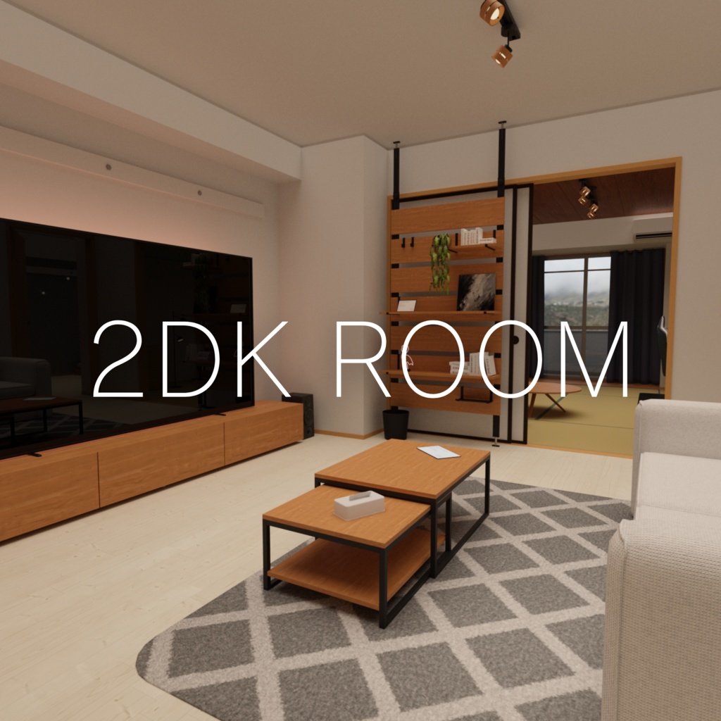 3Dモデル [2DK Room]