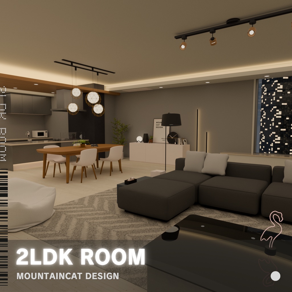 3Dモデル [2LDK Room]