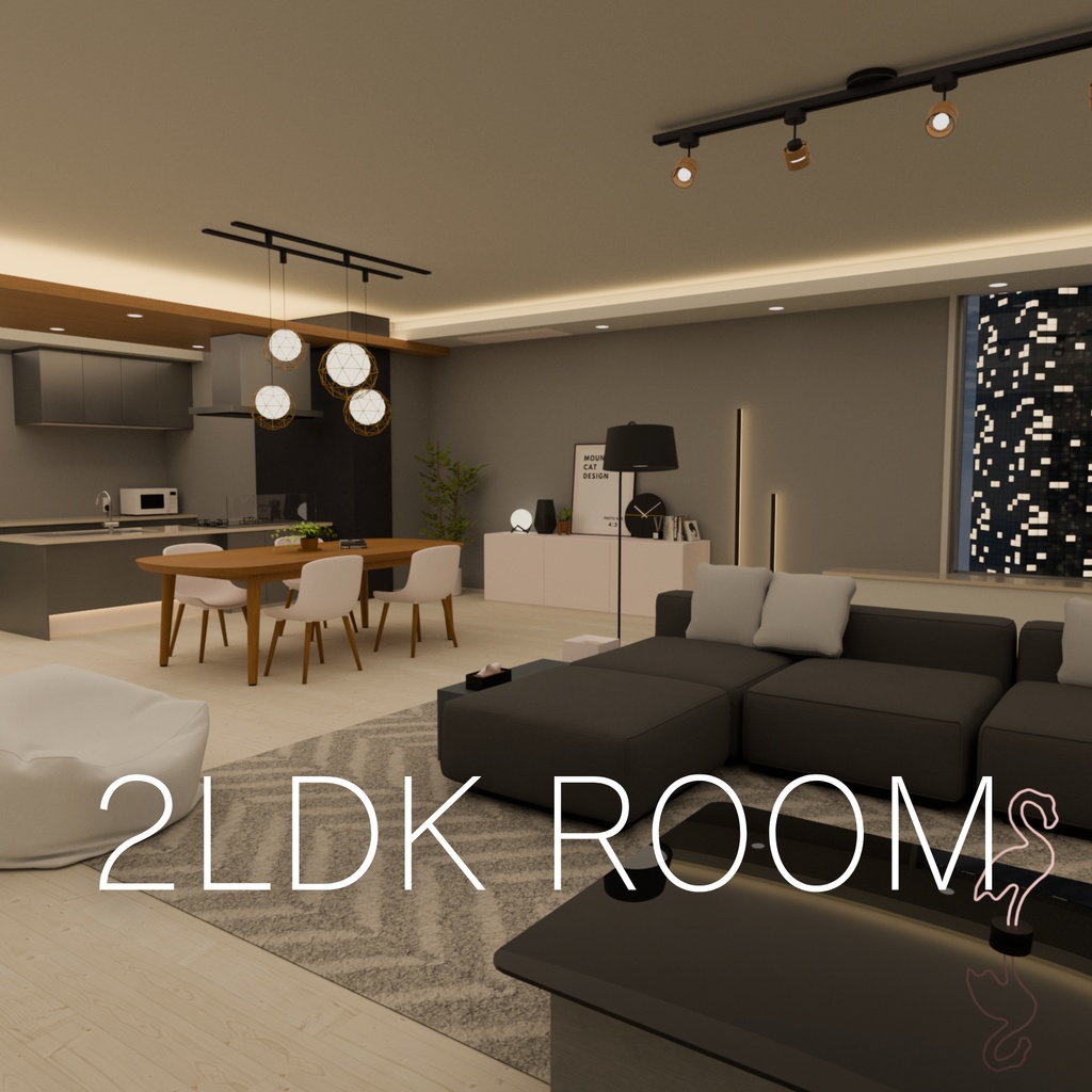 セール中！！🎉3Dモデル [2LDK Room]