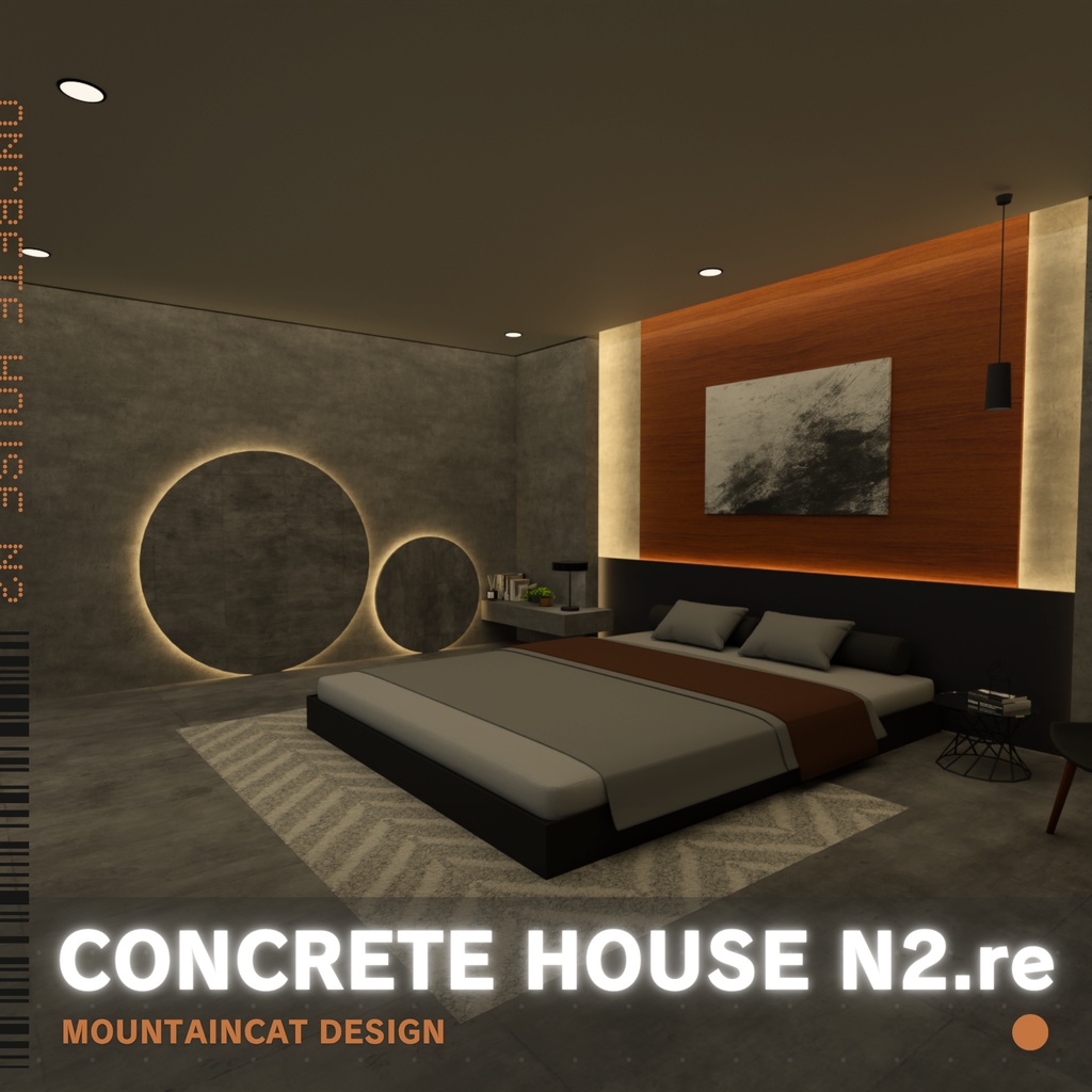 3Dモデル [Concrete House N2.re]
