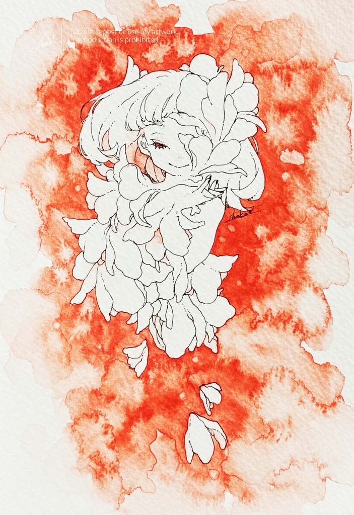 原画『毎日が夢みたいに咲きこぼれていくの』