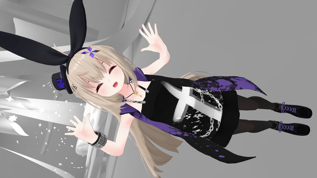 ノースリーブパーカースタイル追加パンクテクスチャ