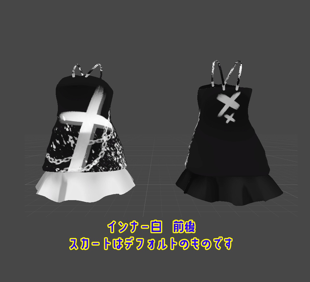 ノースリーブパーカースタイル追加パンクテクスチャ