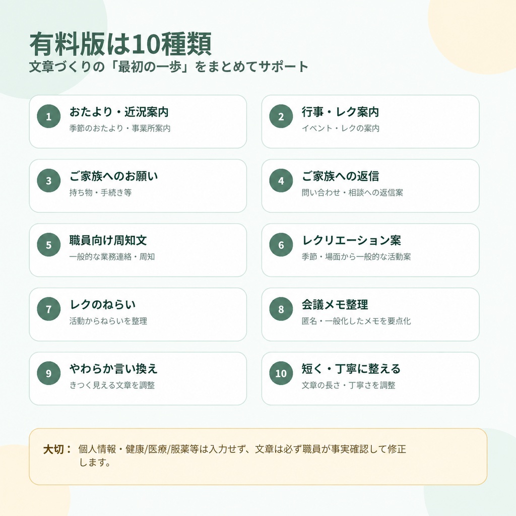 かいご文らく|介護職向け文章作成サポートツール【無料お試し版あり】