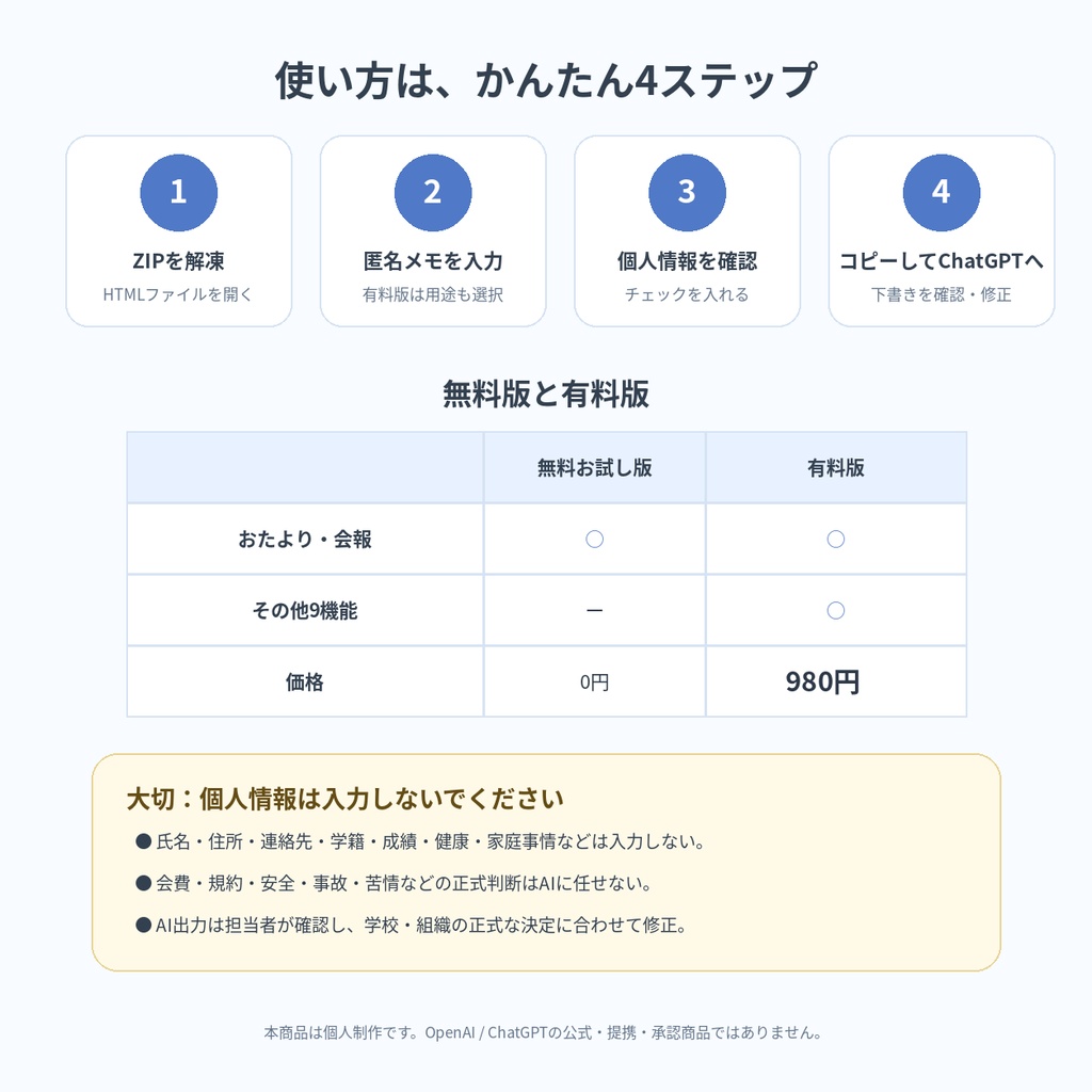 PTA文らく|PTA・保護者会向け文章作成サポートツール【無料お試し版あり】