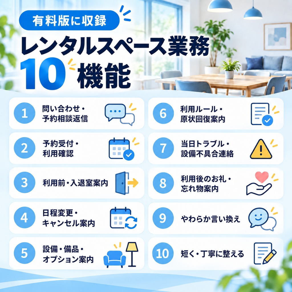 レンタルスペース文らく|貸会議室・撮影スタジオ等向け文章作成サポート【無料お試し版あり】