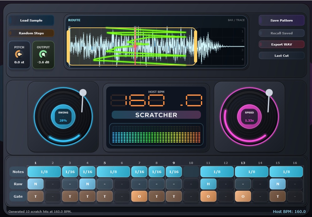 【好きなサンプリング素材から即席スクラッチ！】SCRATCHER
