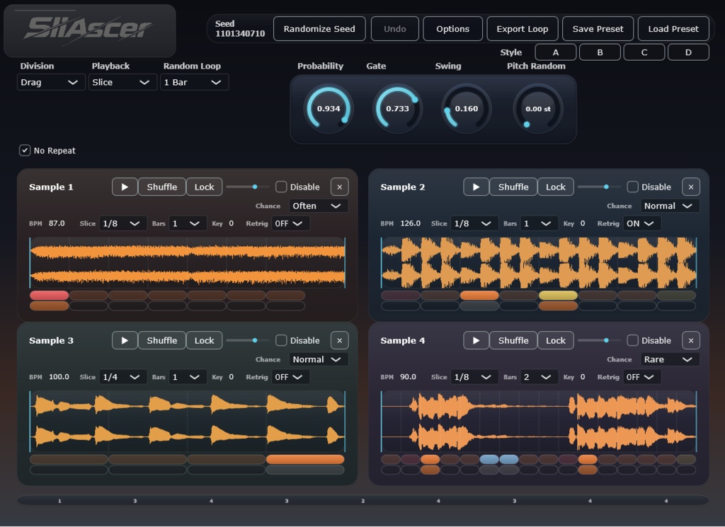 【サンプリングスライスグルーヴ即席生産！】SliAscer