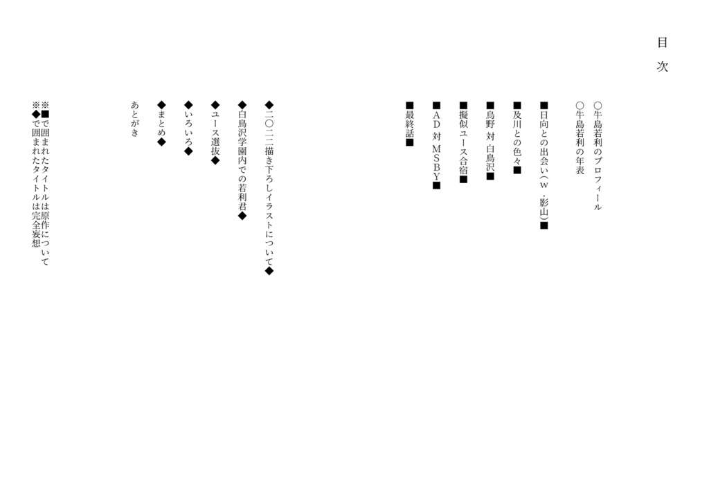 牛島若利について考えてみた本