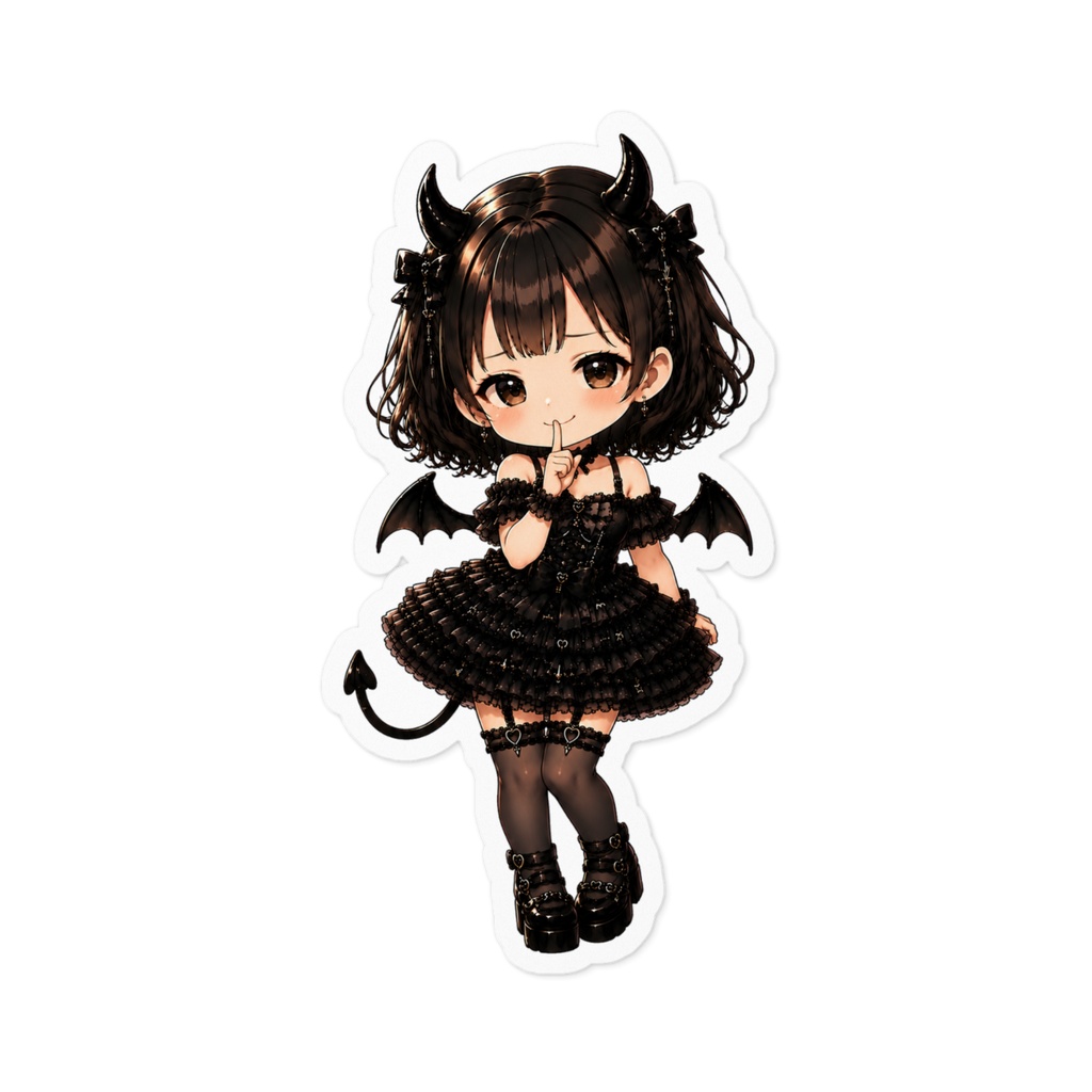 悪魔ちゃん ルナ ステッカー（10cm・耐水）