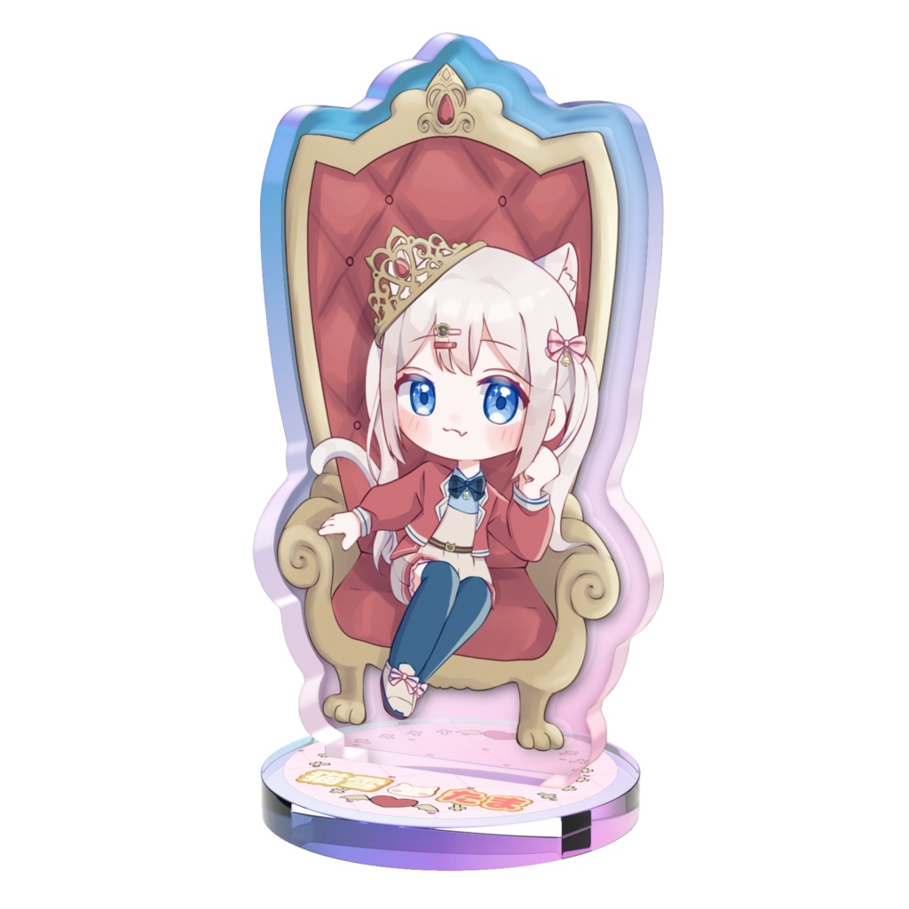 【ぽちたま】猫雪たま オーロラアクリルスタンド(小)