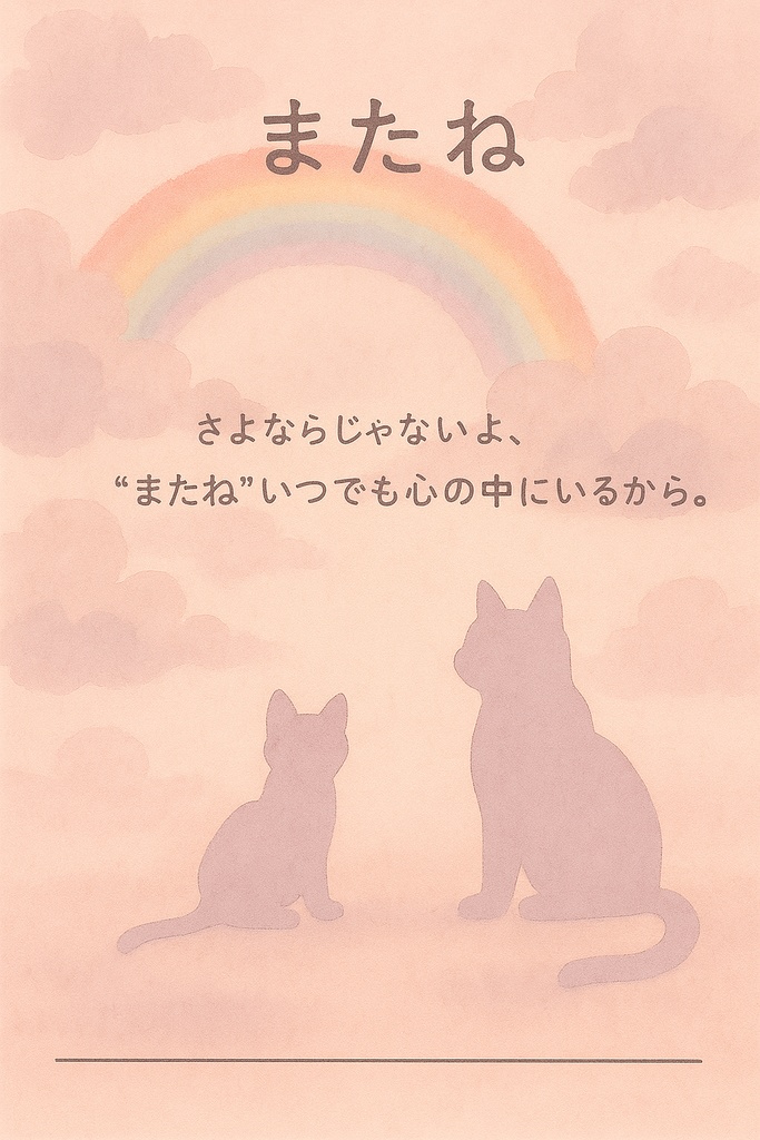 【ペットロス軽度ケア】さよならじゃないよ、またねのノート〜愛猫との日々をやさしく整理する〜【PDF版】