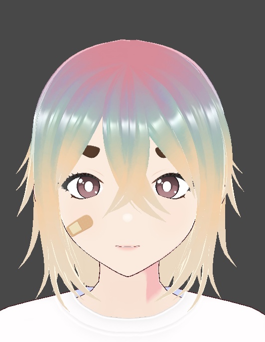soft rainbow hair 