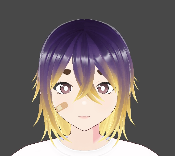 Bright purple to yellow hair texture