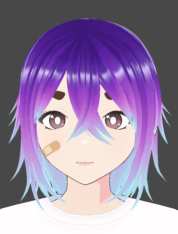 neon blue magenta hair texture