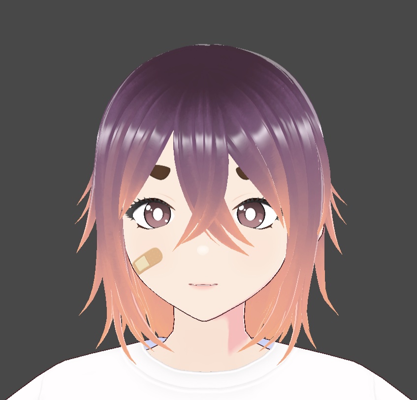 purple to orange hair texture