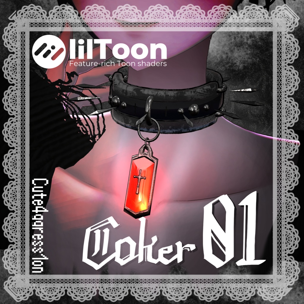 【MA対応】Choker-01【VRC-Accessory】