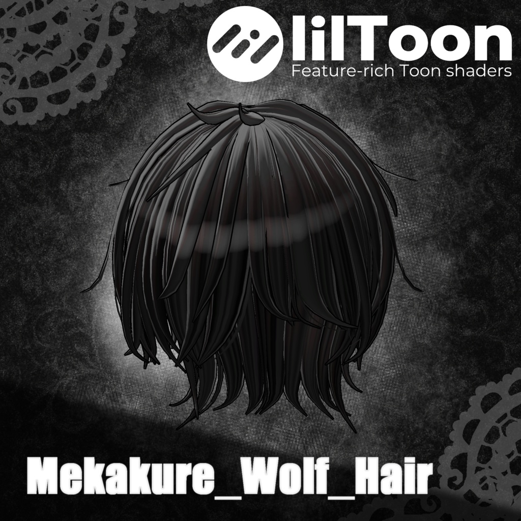 【期間限定無料配布】Mekakure_Wolf_Hair【VRC-Hair】