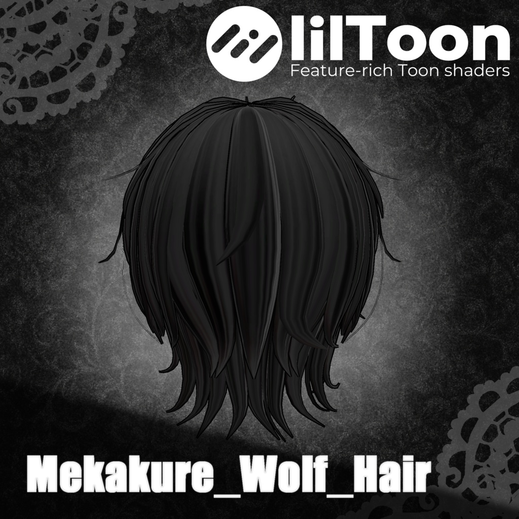 【期間限定無料配布】Mekakure_Wolf_Hair【VRC-Hair】