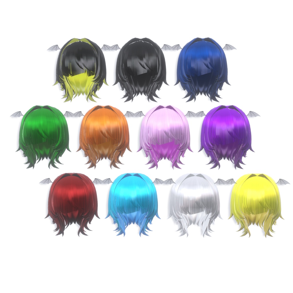🎁24時間無料配布ちゅう🎁【VRC向けHair】めかくれゔぁんぷへあー/MekakureVampHair