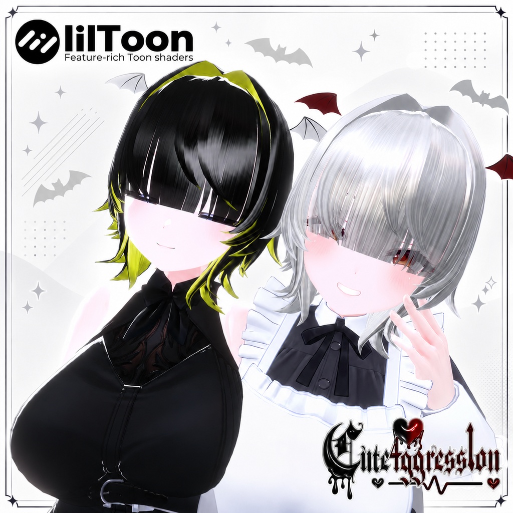 🎁24時間無料配布ちゅう🎁【VRC向けHair】めかくれゔぁんぷへあー/MekakureVampHair