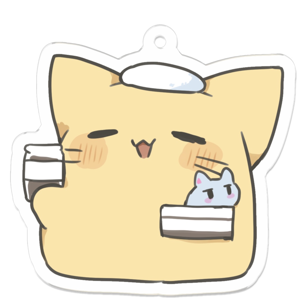 Blobcatアクリルキーホルダー（おふろ）