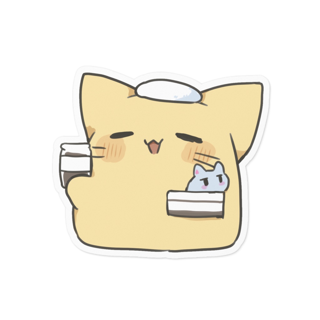 おんせんBlobcatステッカー
