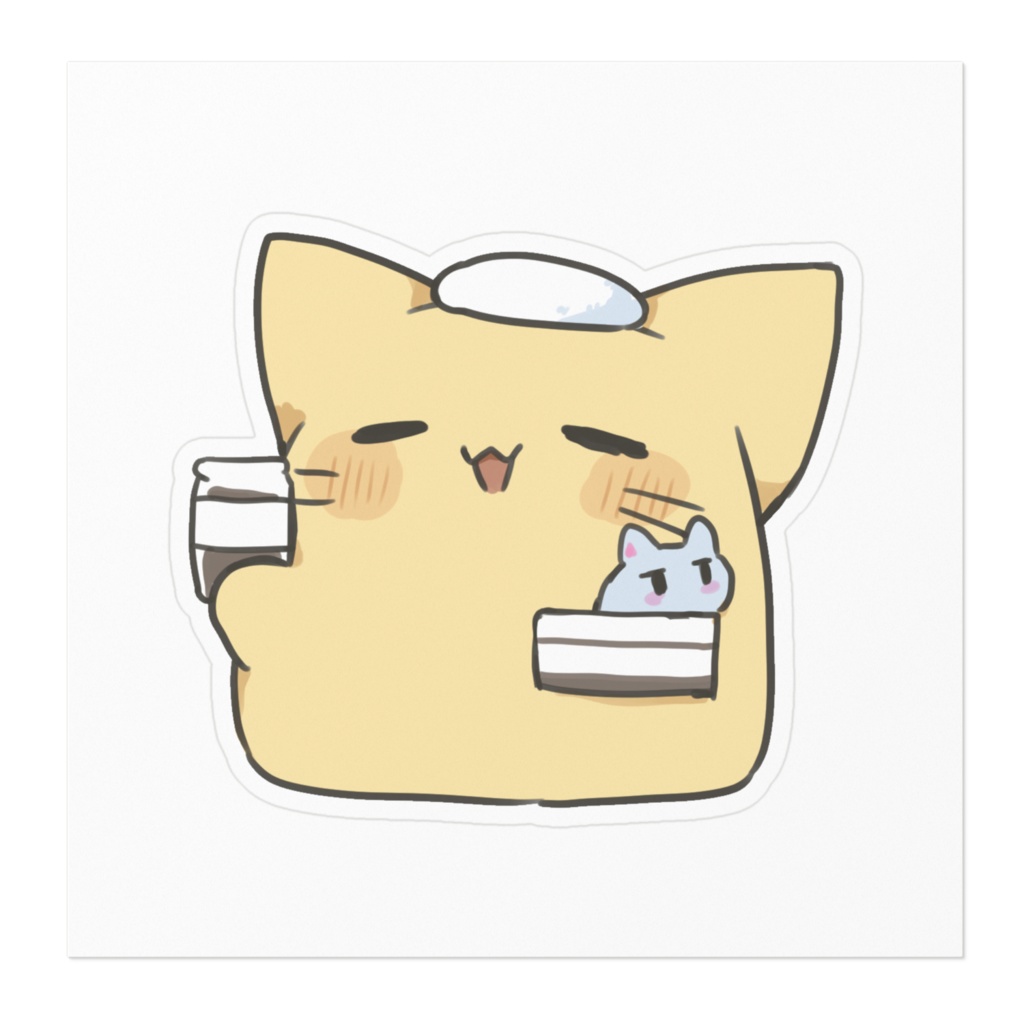 おんせんBlobcatステッカー