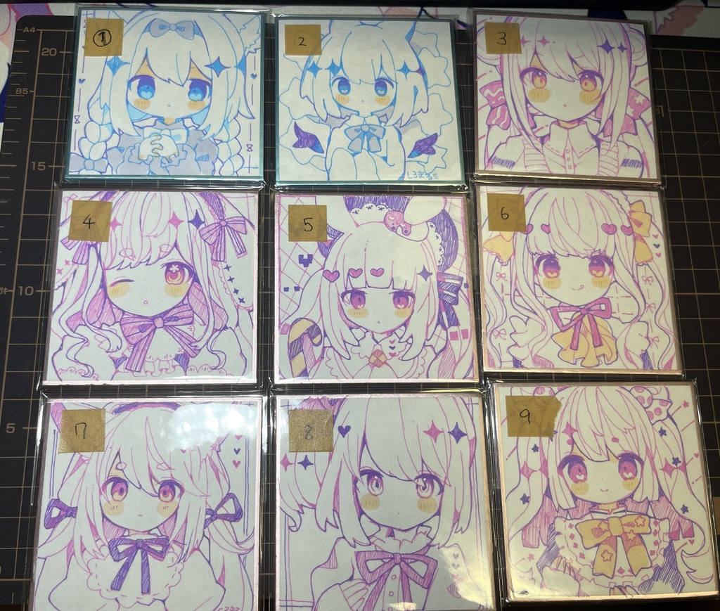 カラーペンオリジナル豆色紙