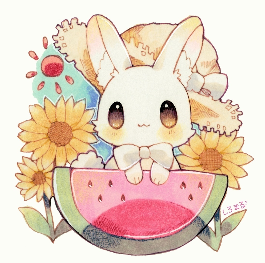 コピック夏うさぎさん豆色紙