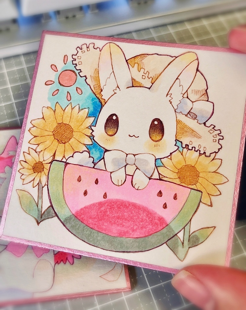 コピック夏うさぎさん豆色紙