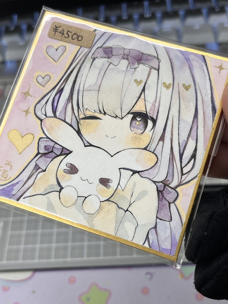 オリジナル透明水彩豆色紙