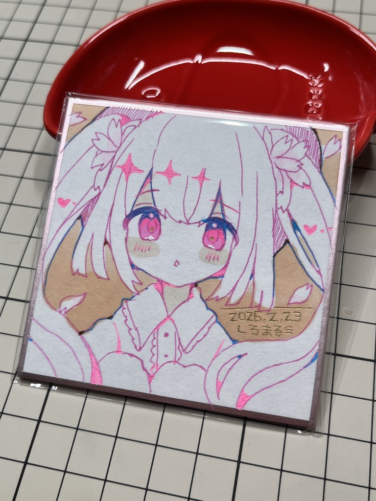 オリジナルさくら原画(豆色紙2枚)