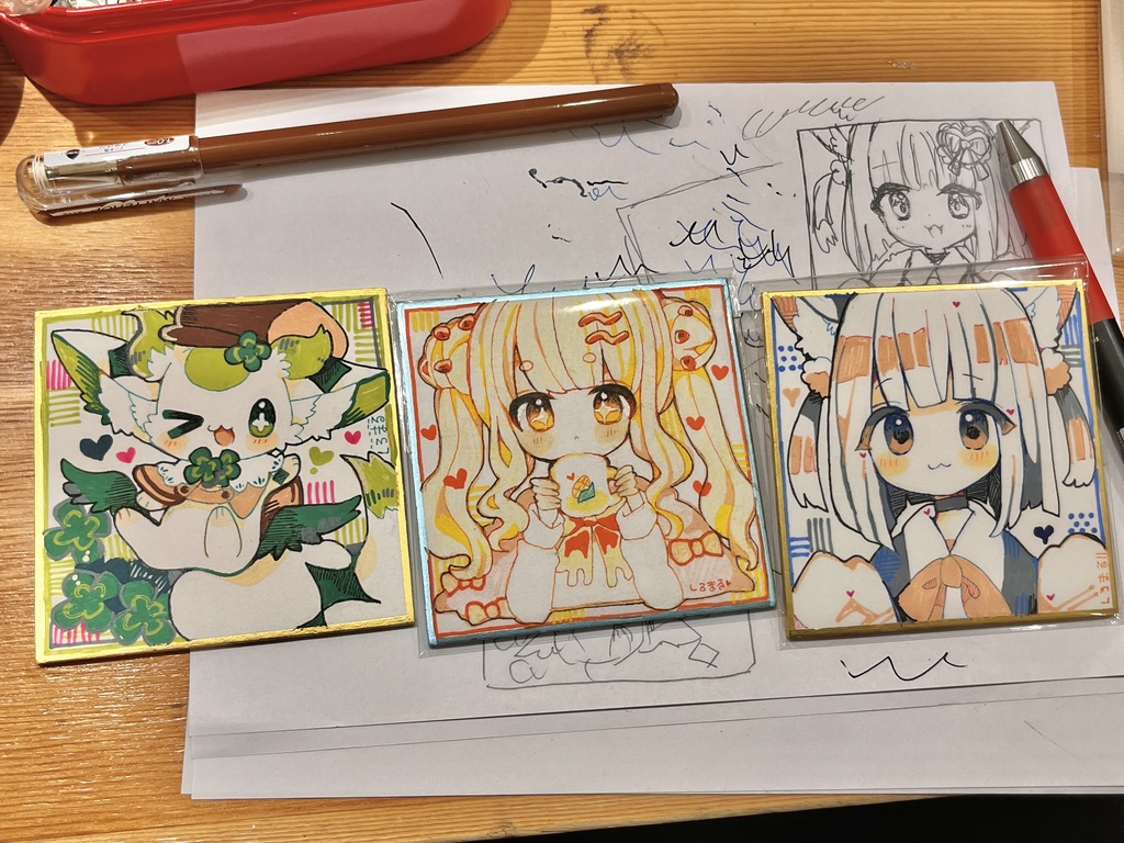 カラフル豆色紙さんまい