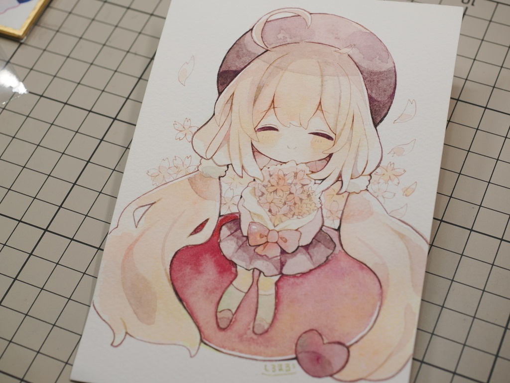 【オリジナル】透明水彩さくらちゃん
