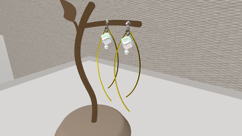 【無料配布中】氷雫宝石ピアス【Physborn対応】