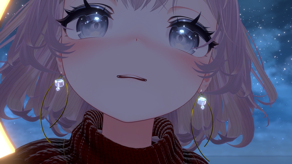 【無料配布中】氷雫宝石ピアス【Physborn対応】