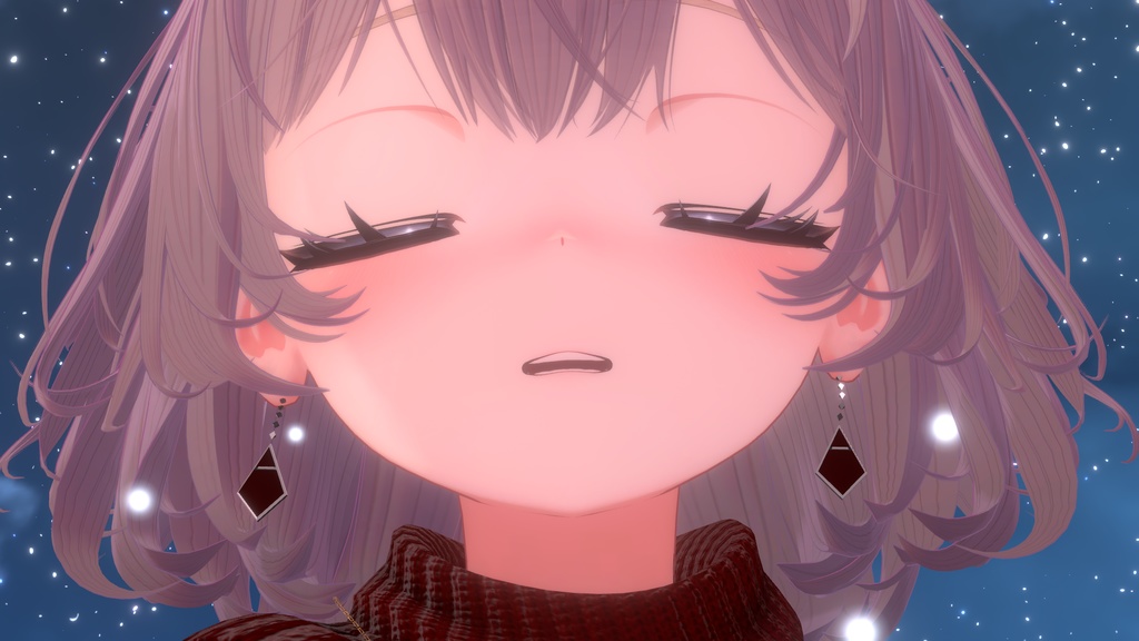 【無料配布中】ひし形ピアス【パーティクルあり、Physborn対応】