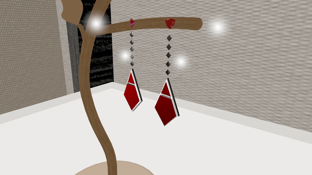 【無料配布中】ひし形ピアス【パーティクルあり、Physborn対応】