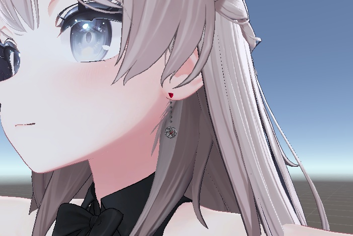 浮遊宝石ピアス【ユラユラ、アニメーションあり】