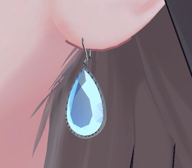 【無料配布中】雫水宝石ピアス【ユラユラ対応】