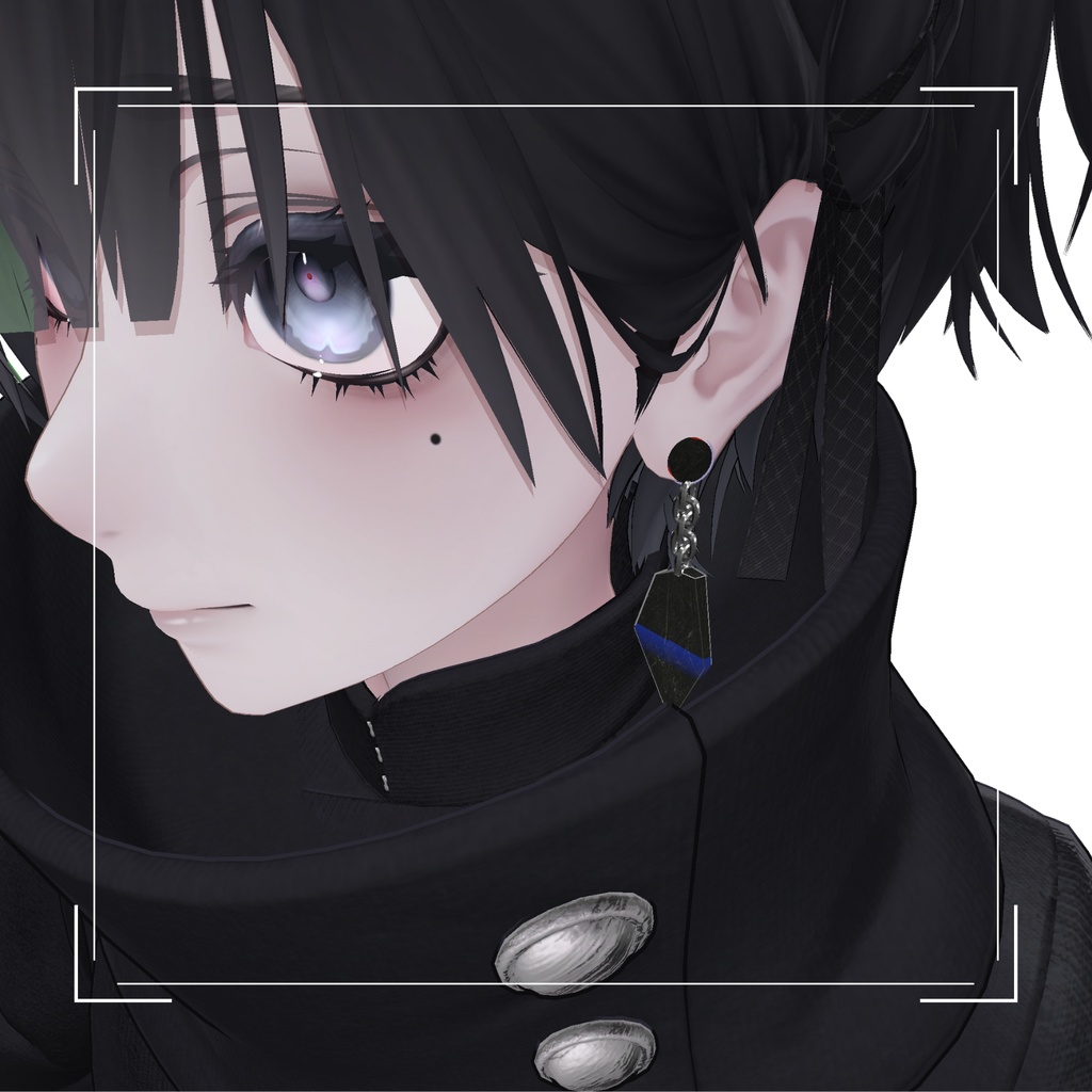 【流れる青光】断片 -DANPEN-【ピアス】