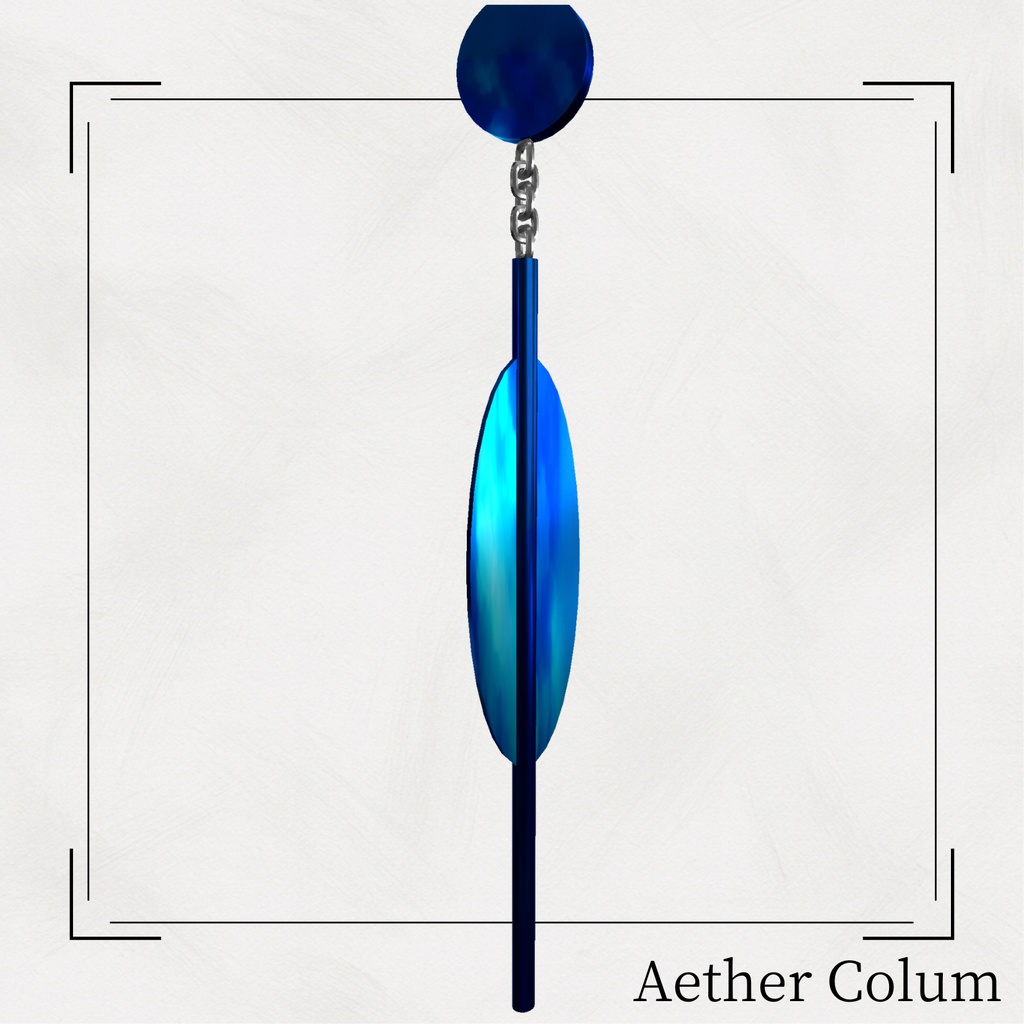 【流れる赤光】Aether Column（エーテル・コラム）【ピアス】