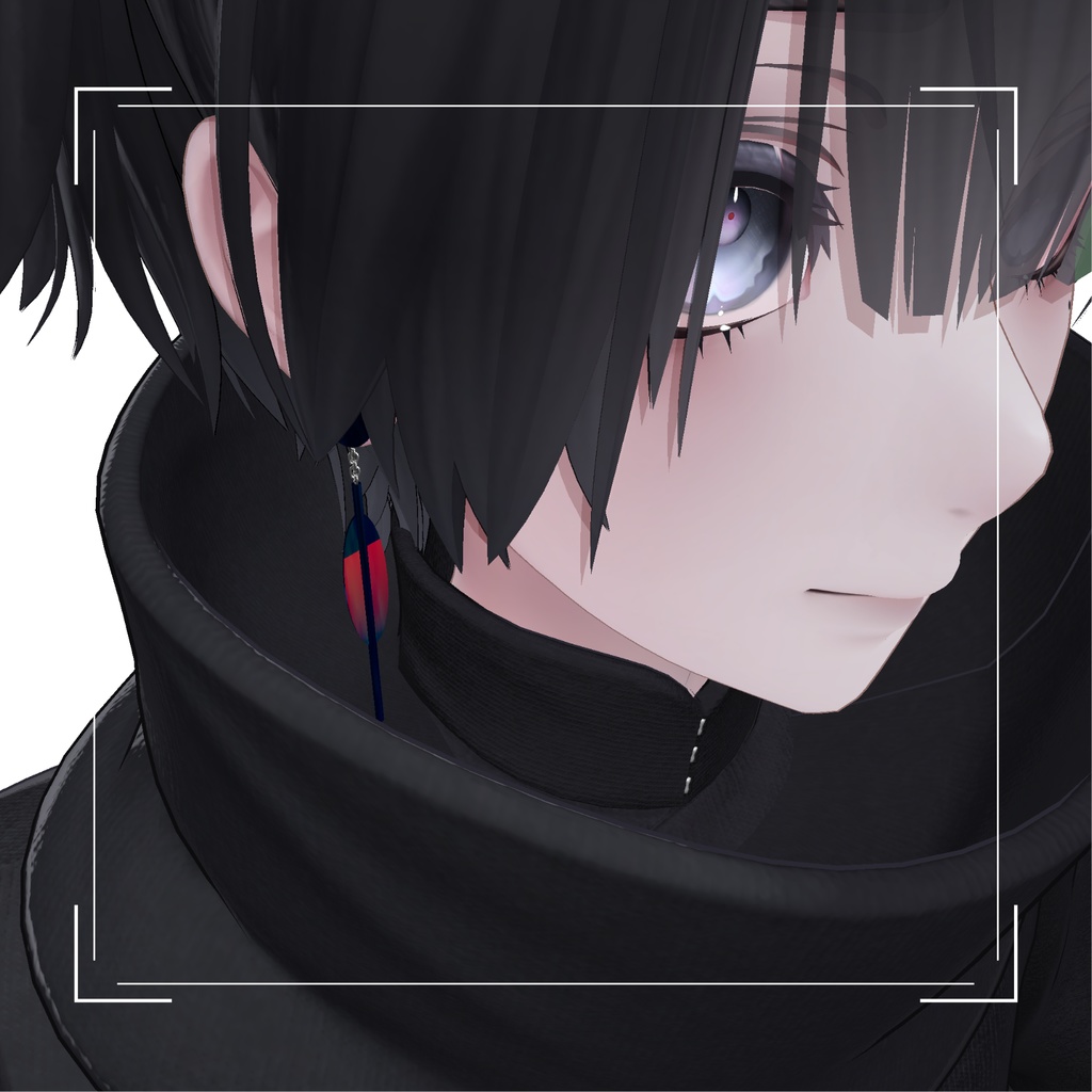 【流れる赤光】Aether Column(エーテル・コラム)【ピアス】